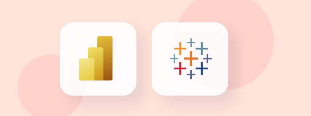 Power BI vs Tableau: Icons representing the two business intelligence tools.