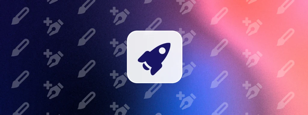 Rocket icon for rebrand launch, symbolizing new beginnings.