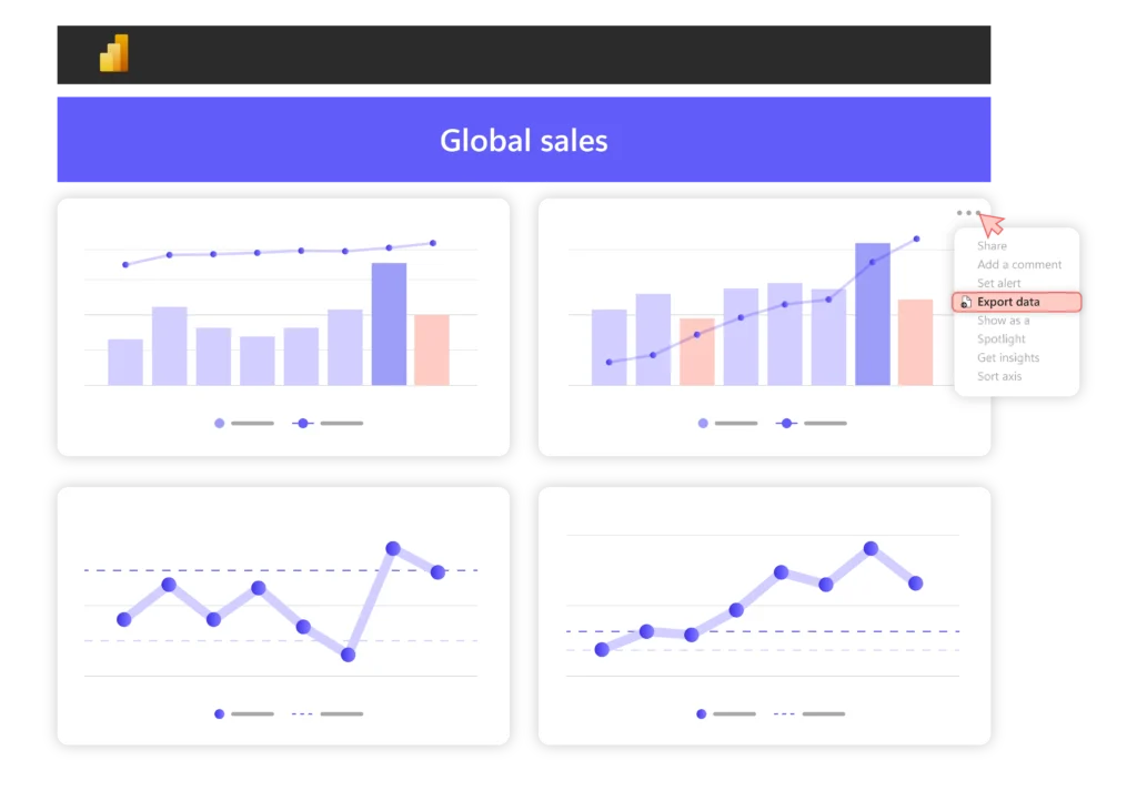 How to export Power BI to Excel 