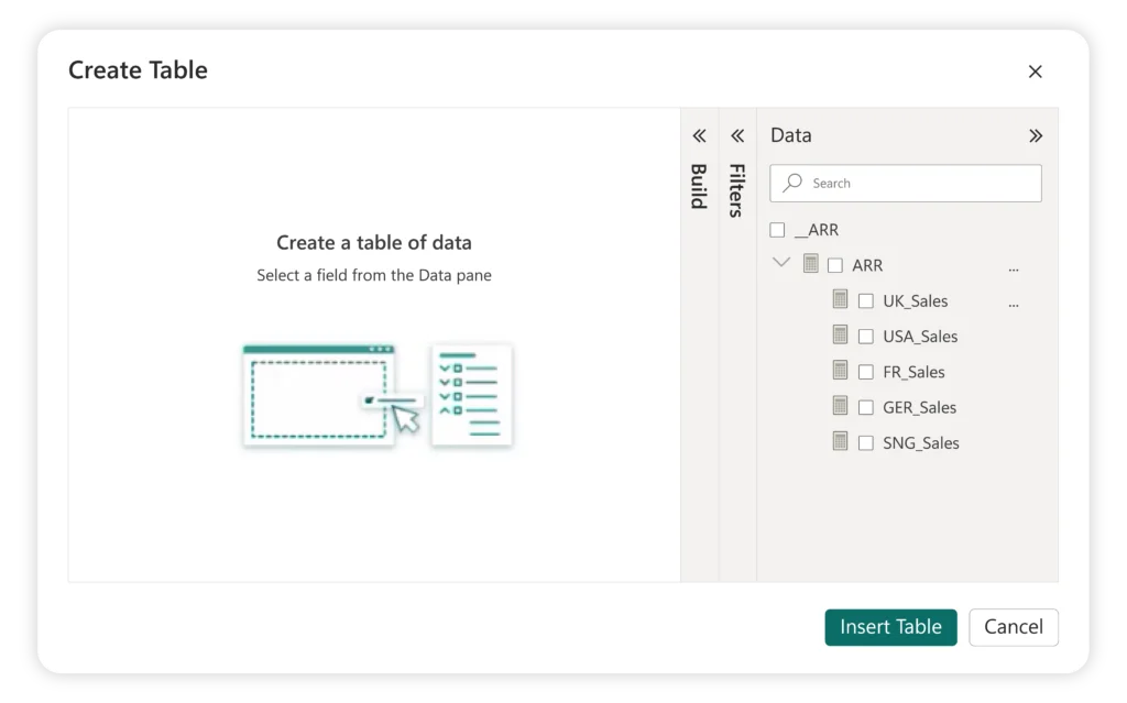 Create a table by retrieving data from Excel | power bi export to excel