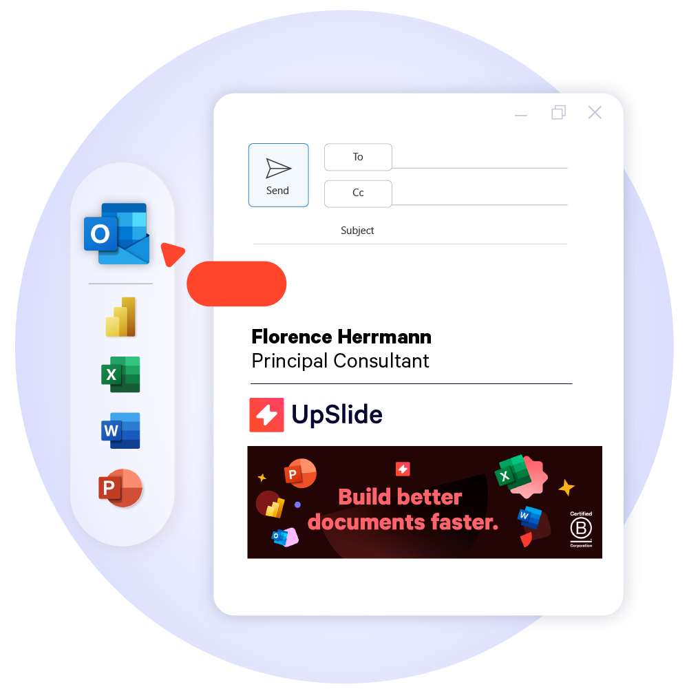 Outlook Signature Manager (OSM) d&#039;UpSlide, qui fournit aux équipes informatiques des outils efficaces pour gérer et déployer des signatures de courrier électronique cohérentes dans l&#039;ensemble de l&#039;entreprise.