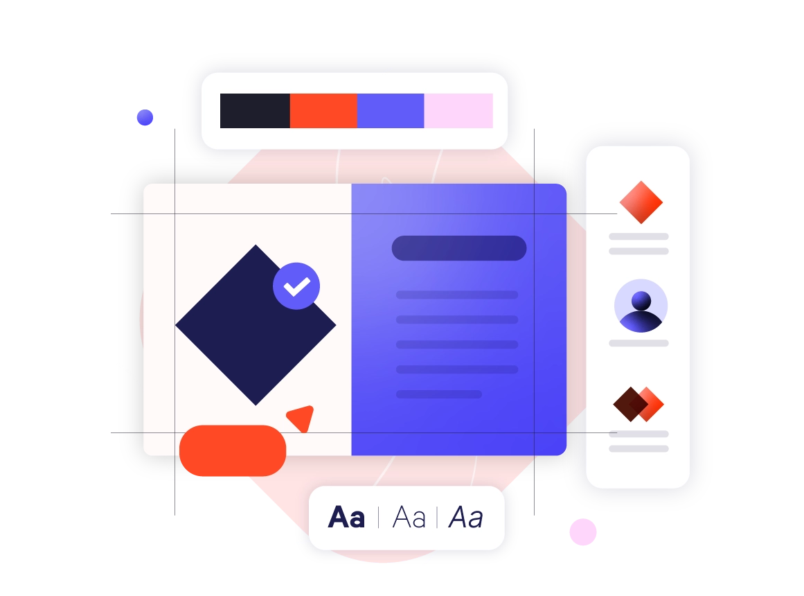Visual showing how UpSlide helps ensure brand compliance