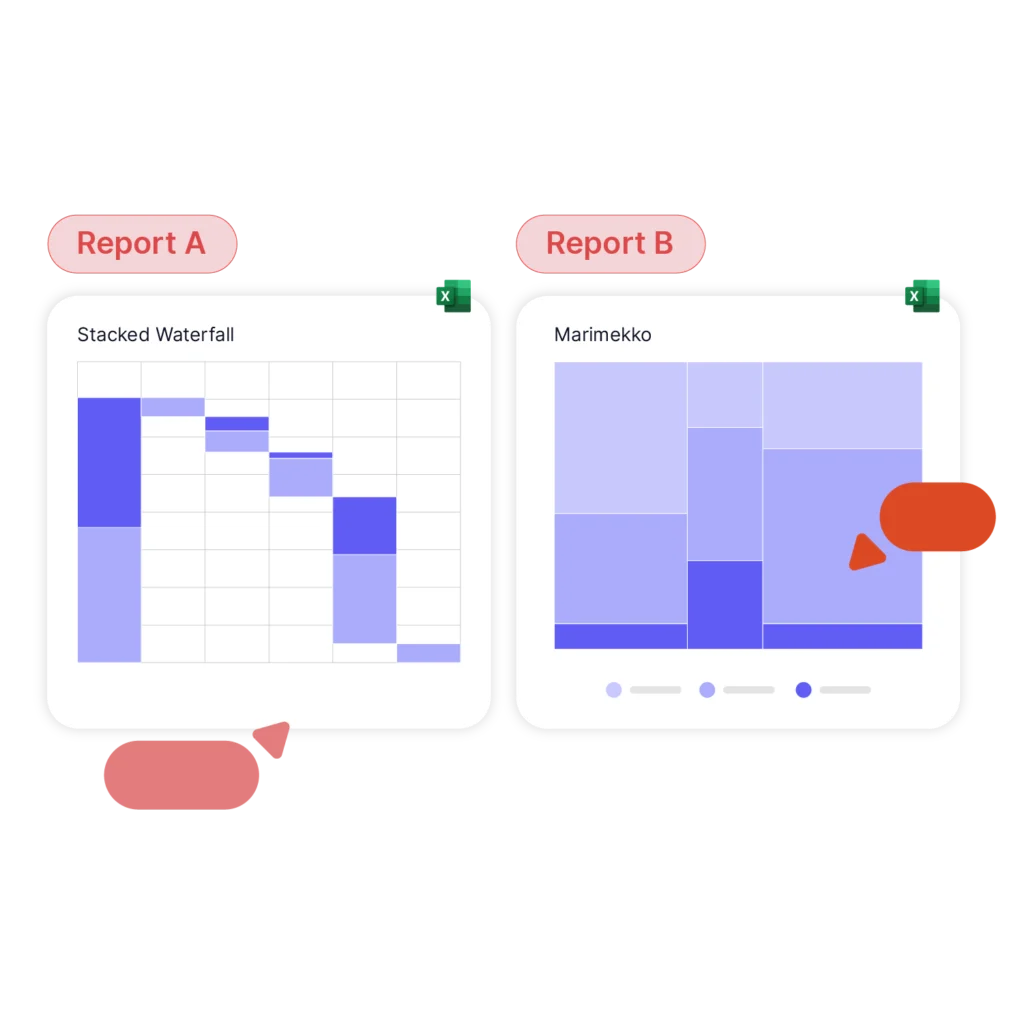 Créez des graphiques en cascade et en marimekko en un seul clic avec UpSlide.