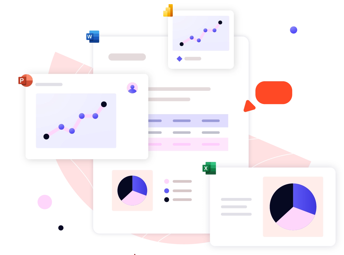 Visual showing how to automate documents with UpSlide