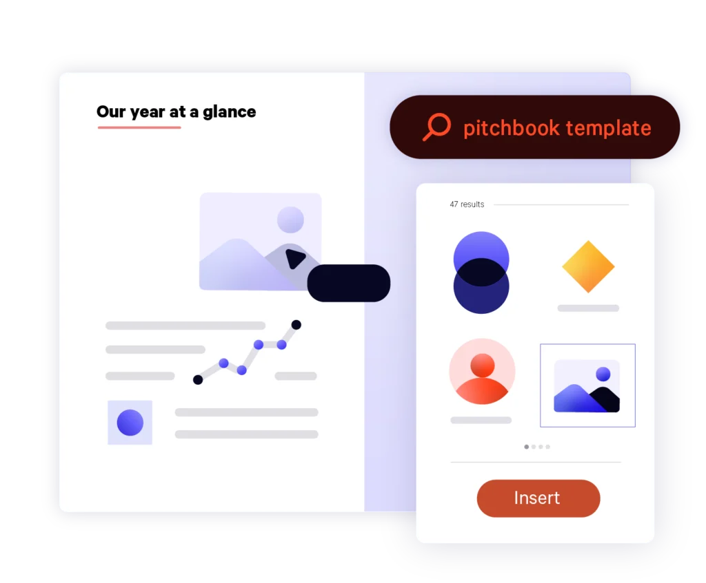 UpSlide's Content Library, empowering teams with easy access to standardized, on-brand content for faster and more cohesive presentation creation.