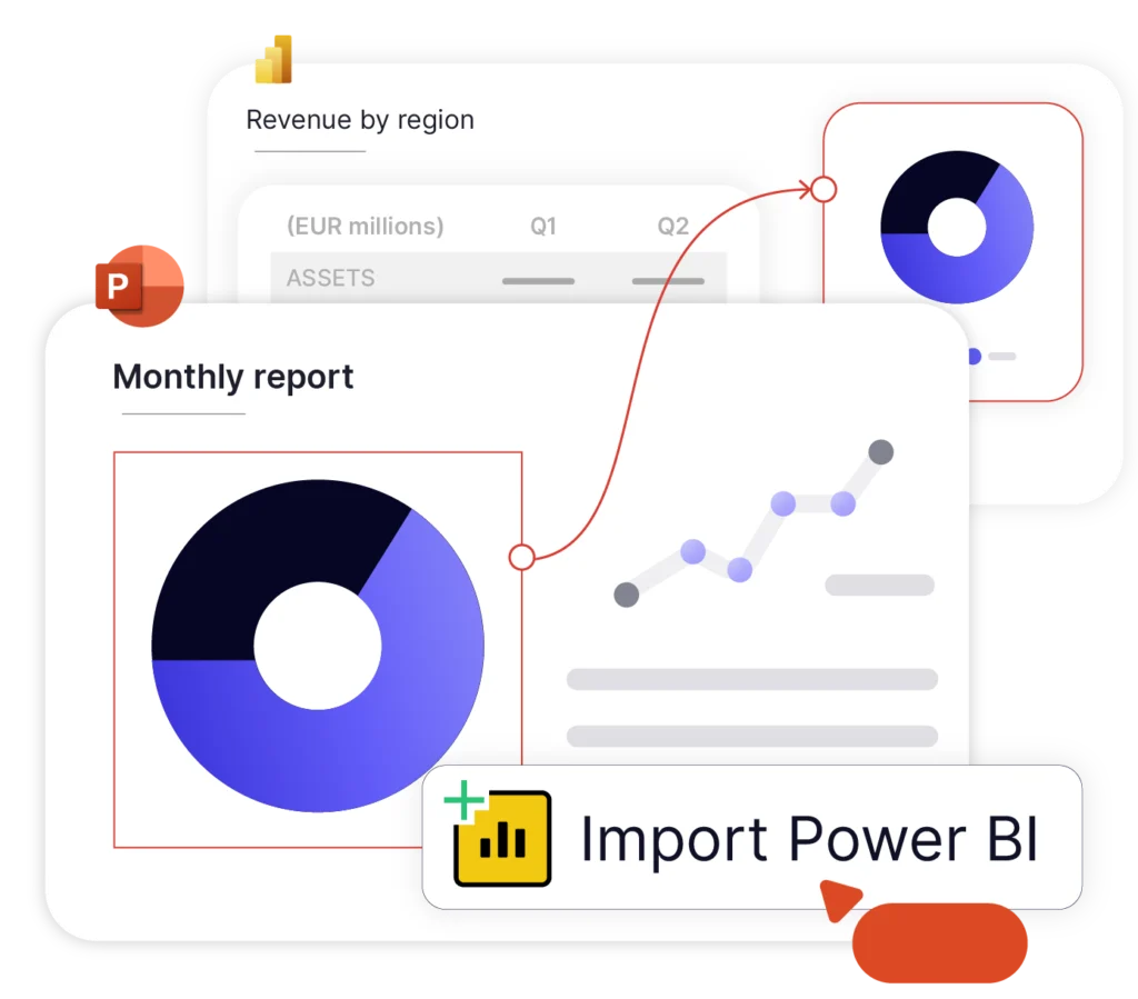 How to link data from Power BI to PowerPoint.