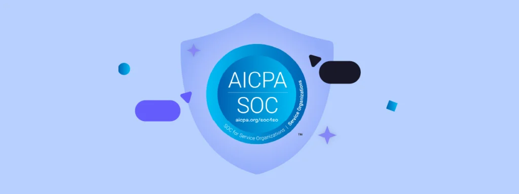 AICPA SOC logo, representing SOC 2 compliance for service organizations.