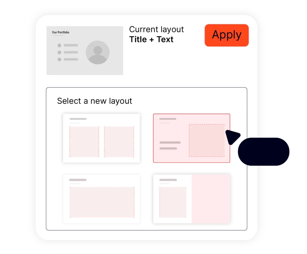 Convert PowerPoint slides into different layouts with UpSlide.