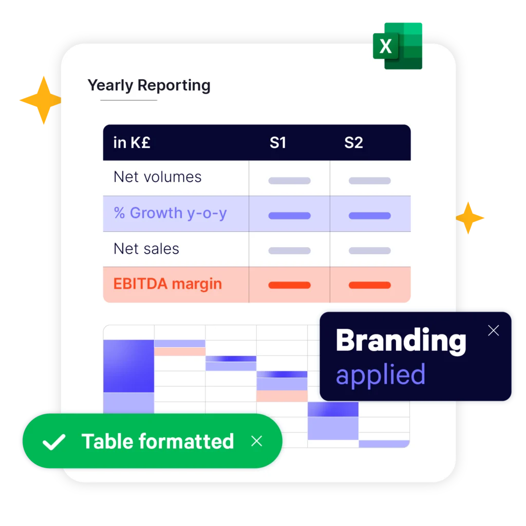 A professional demonstrating UpSlide's Smart Format tool in Microsoft PowerPoint, showing seamless design adjustments for improved productivity and brand compliance.