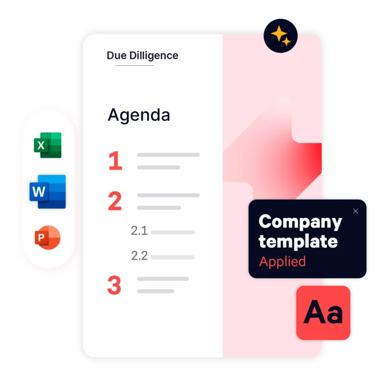 UpSlide's Template Library feature in Microsoft PowerPoint, displaying a selection of pre-approved, branded slides for efficient presentation creation.