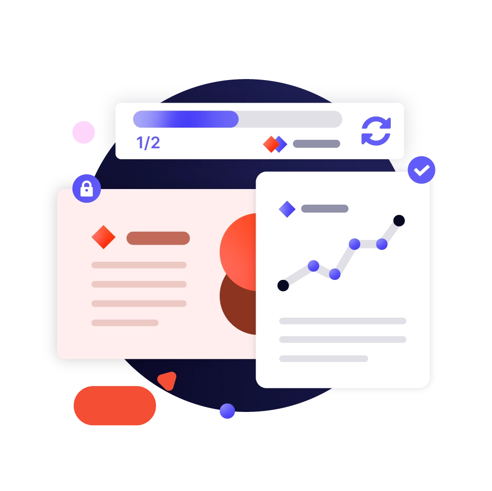 Visual showing how to easily manage content with UpSlide