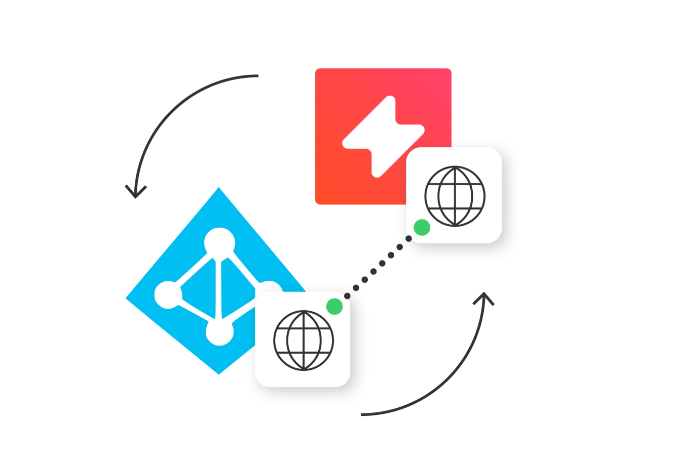 UpSlide and Azure AD icons connected