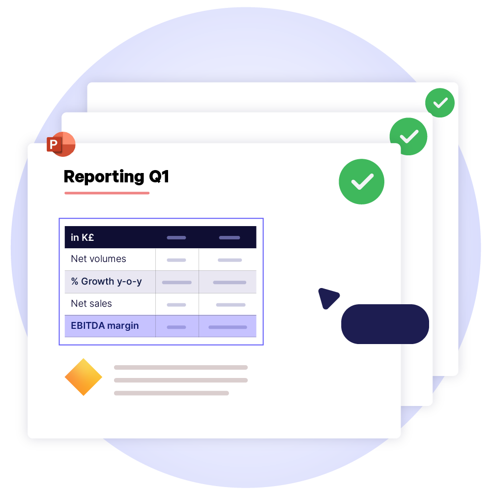 Check the formatting on all slides within a Q1 reporting deck with UpSlide.