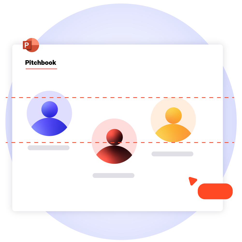 Fix all alignment issues within a pitchbook slide with Slide Check.