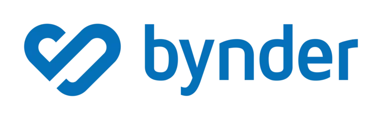 Bynder logo (horizontal blue version)