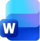 Microsoft Word icon. Word document logo.