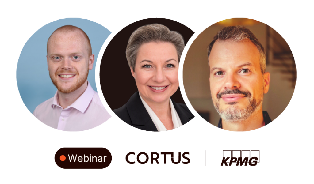 Webinar panel: speakers from Cortus and KPMG