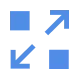 Expand icon with arrows pointing outwards from a square in each corner.