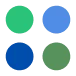 Four colored circles representing Excel, PowerPoint, and Word link.