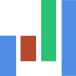 Advanced Excel charts showing blue, red and green bars against a black background.