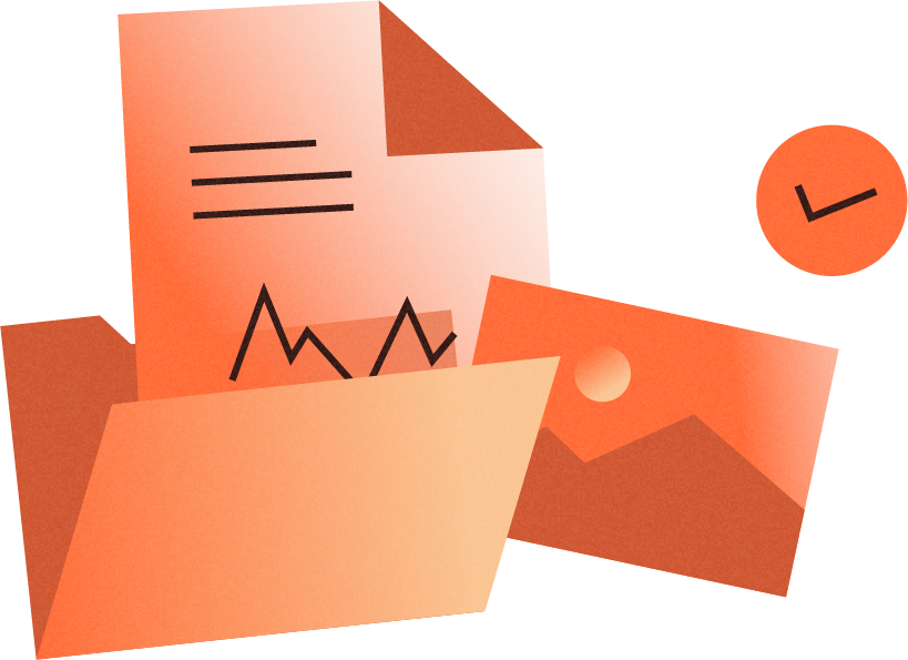 Excel and PowerPoint formatting folder with document, chart, and image; task complete.
