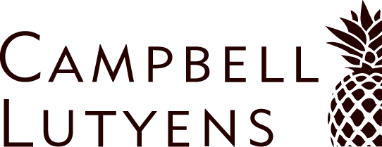 Campbell Lutyens logo with a pineapple, representing the firm's brand.