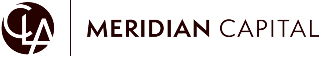 Meridian Capital Group logo: three vertical bars and the company name.
