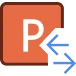 Orange square icon with a white "P" and blue arrows pointing in opposite directions.
