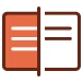 PowerPoint track changes icon showing a split screen of edited and original documents.