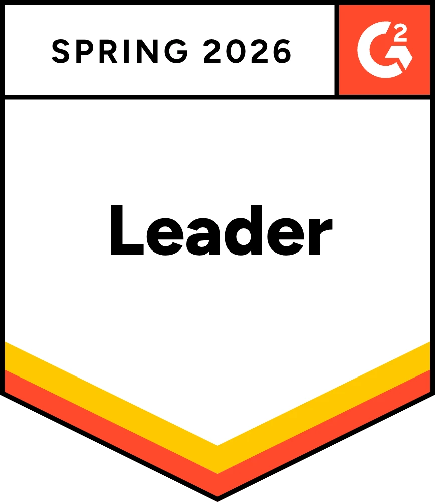 Upslide Leader award badge from G2, Spring 2026.