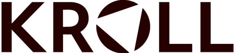 Kroll logo in dark red
