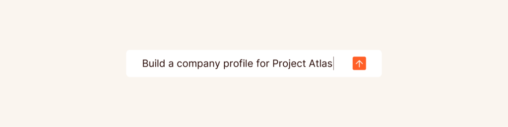 AI in investment banking: AI building company profile for Project Atlas, private equity use case